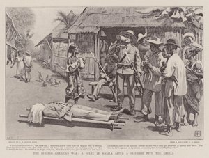 The Spanish-American War, a Scene in Manila after a Skirmish with the Rebels by George Percy Jacomb Hood